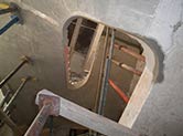 escalier-balance sur trois niveau