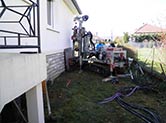 Consolidation des fondations d'une maison au micropieux